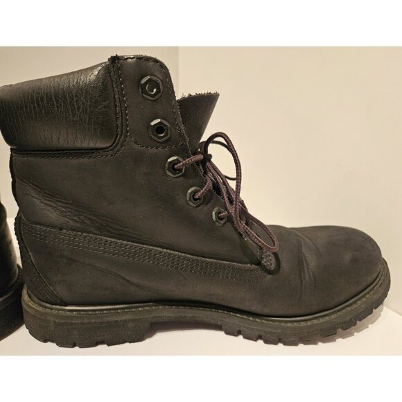 Timberland Womens Premium 6" 8658A Black Waterproof Hiking Boot Nubuck Size 10 M - Picture 8 of 14